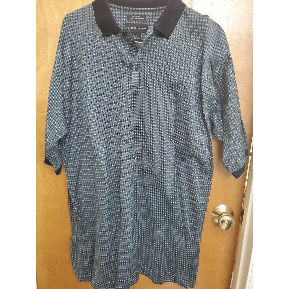 Men's LT Croft & Borrow short sleeve 1/4 button collar shirt casual